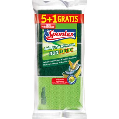 Spontex Reinigungsschwamm Duo Anti-Fett 19311067 6St.